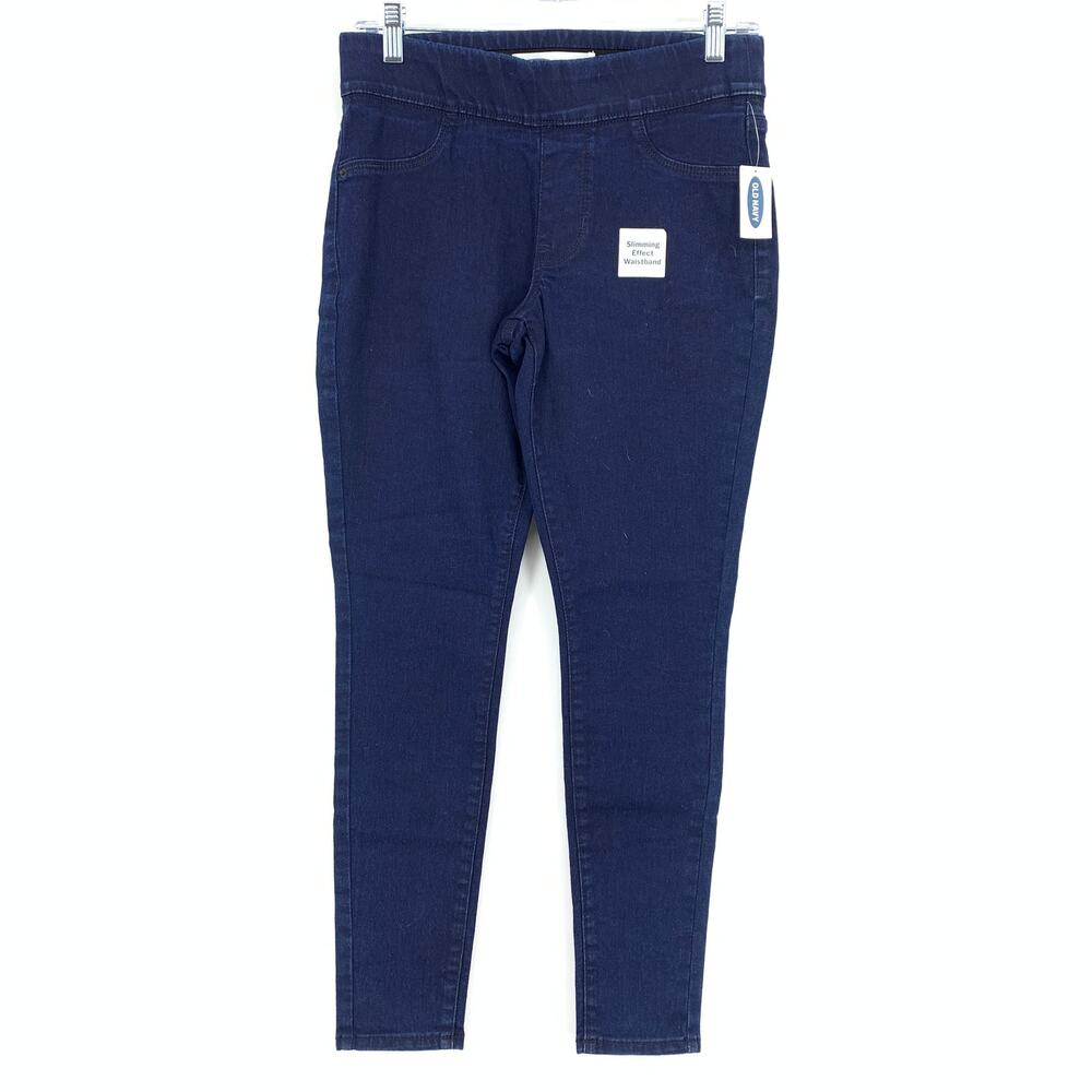 Old Navy Super Skinny Mid Rise Jegging Womens Size 4P Dark Wash Denim Slimming